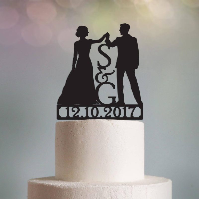 cake topper silhouette sposi